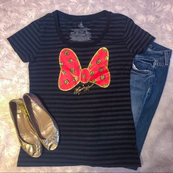 Striped Top with Minnie Mouse Bow - Picture 2 of 5